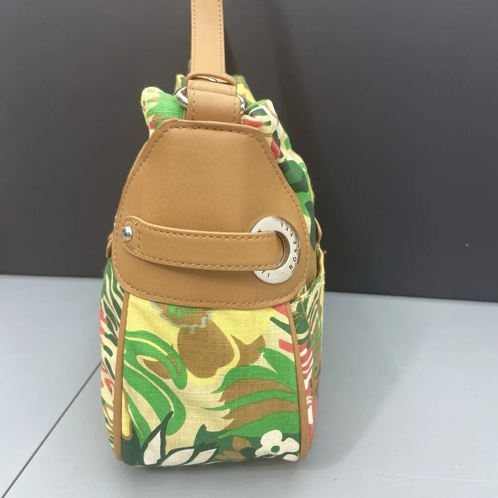 Rosetti Full Swing Shoulder Bag Purse Handbag Tropical Floral Faux Leather